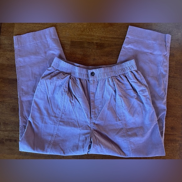 Madewell Pants - NWT Madewell Purple Mauve Corduroy Pants Button Closure Size Medium